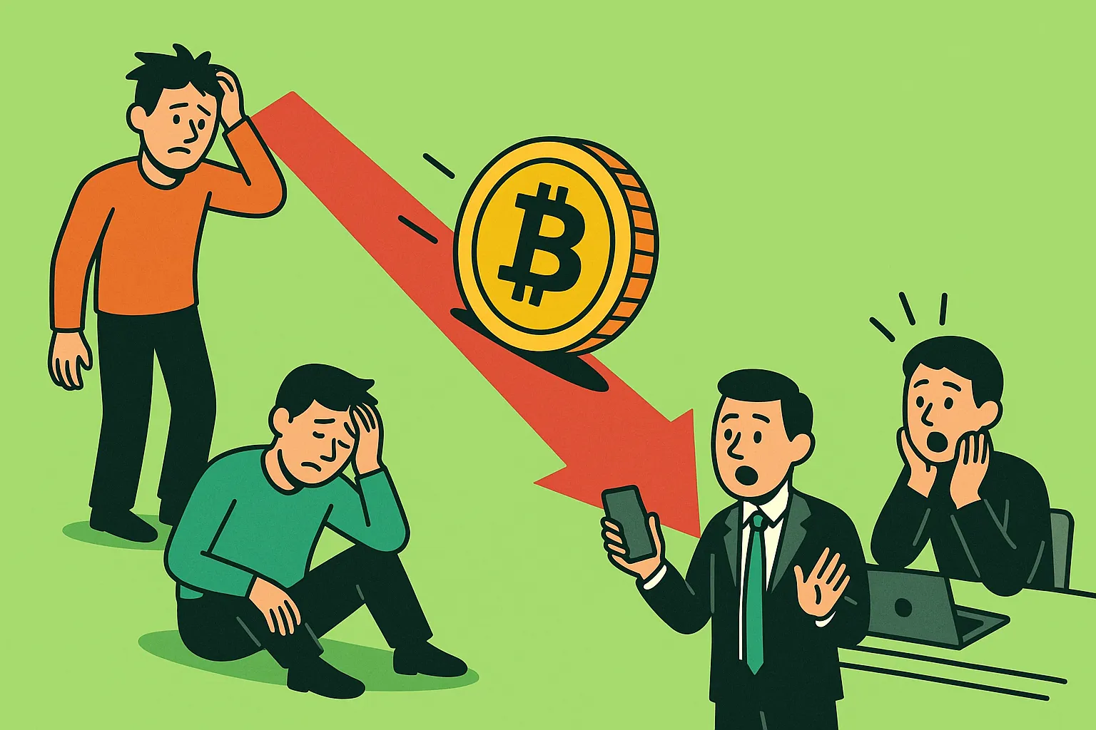 Bitcoin falls below 100k as fear grips crypto